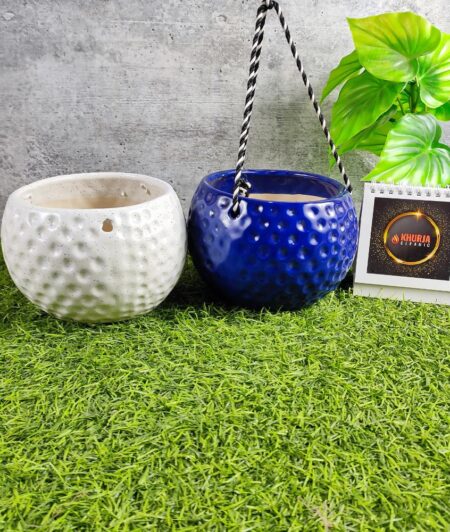 Round Ceramic Hanging Pots