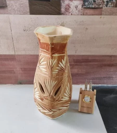 Brown Shade Khurja Pottter Handmade Flower Vases