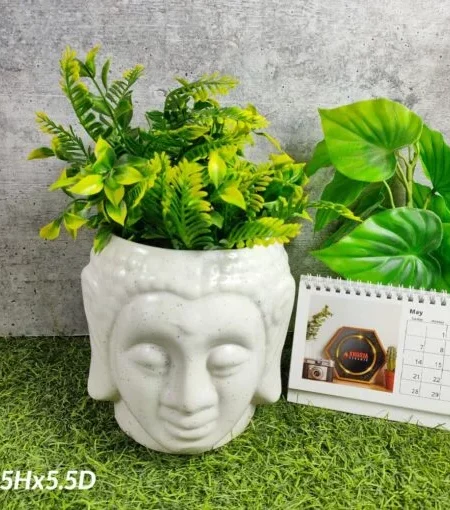 Buddha Shape Khurja Ceramic TableTop Planters