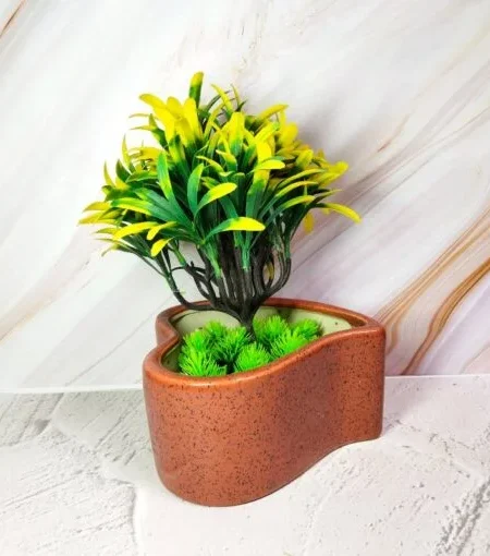 Heart Design Ceramic Planter Pot